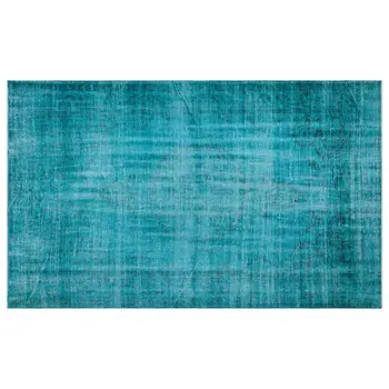Handmade Turquoise Vintage Overdyed Turkish Area Rug 185x307 Cm-6'1''X10'1'' 
Handmade Turquoise Vintage Overdyed Turkish Area Rug 185x307 Cm-6'1''X10'1''