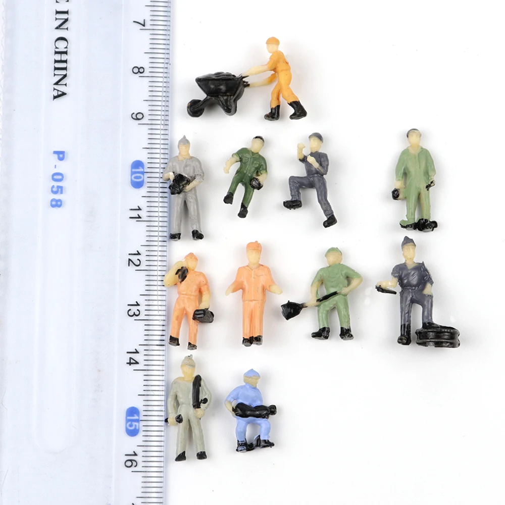1:87 HO Scale Model railway Workers Landscape Model Train Railway Layout Scenery DIY Miniature Dioramas Display Gaming 1:87 HO Scale Model railway Workers Landscape Model Train Railway Layout Scenery DIY Miniature Dioramas Display Gaming