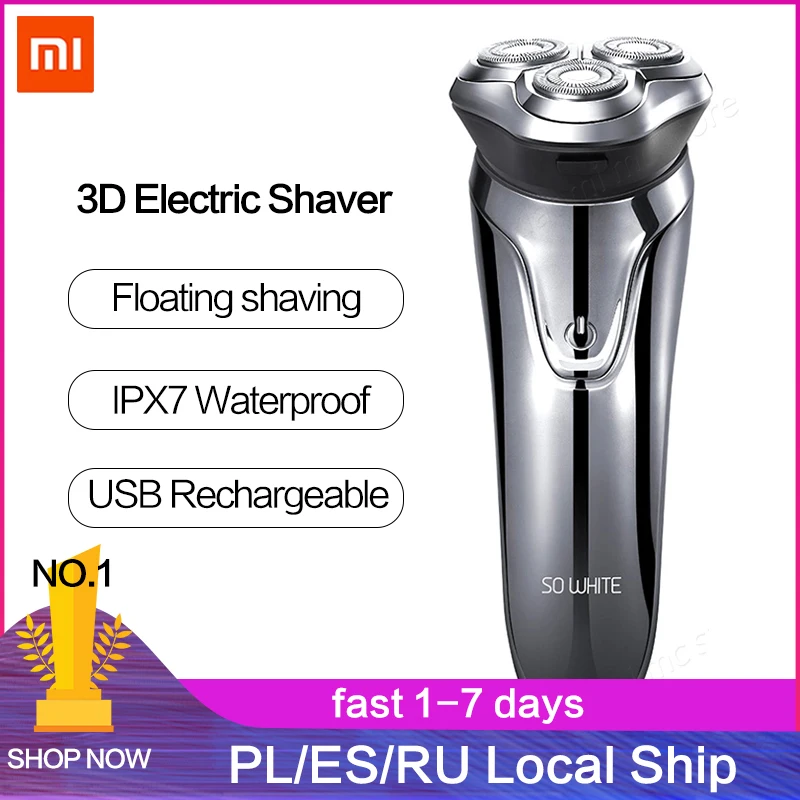 Xiaomi Soocas SO WHITE Electric Shaver Razor Men Washable USB Rechargeable Wireless 3D Smart Control Shaving Beard Machine
Xiaomi Soocas SO WHITE Electric Shaver Razor Men Washable USB Rechargeable Wireless 3D Smart Control Shaving Beard Machine