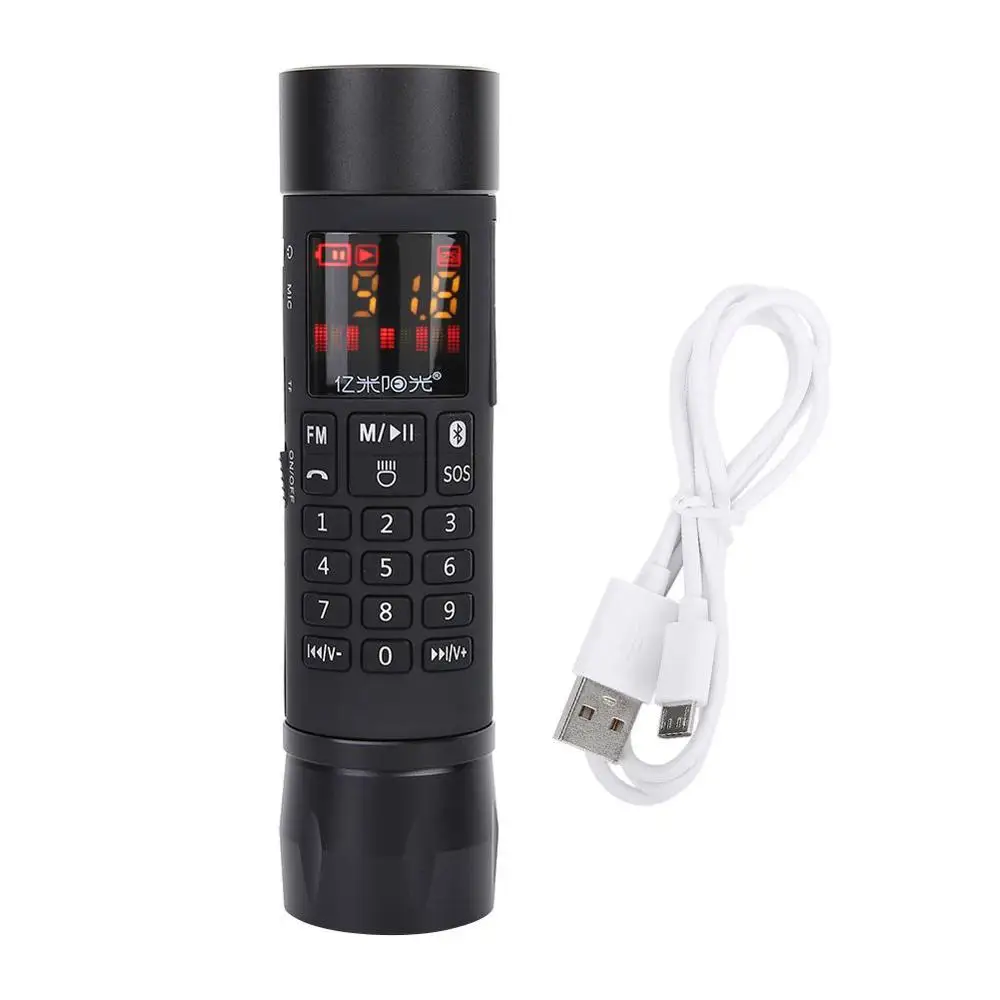 Riding Cycling Multi-function Music Torch Wireless Portable Bluetooth Speaker With Fm Radio Sd Mp3 Charger Power Bank Flashlight
Riding Cycling Multi-function Music Torch Wireless Portable Bluetooth Speaker With Fm Radio Sd Mp3 Charger Power Bank Flashlight