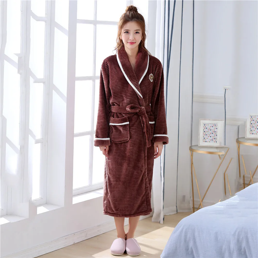 Brown Solid Colour Lady Kimono Bathrobe Gown With Belt Sleepwear Home Clothing Winter Warm Intimate Lingerie Long Negligee
Brown Solid Colour Lady Kimono Bathrobe Gown With Belt Sleepwear Home Clothing Winter Warm Intimate Lingerie Long Negligee