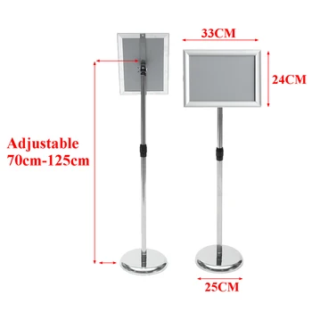 Adjustable a4 Poster Stand Metal Floor Stand Poster Display Photo frame price label sign Billboard Promotions Rack Supermarket 
Adjustable a4 Poster Stand Metal Floor Stand Poster Display Photo frame price label sign Billboard Promotions Rack Supermarket