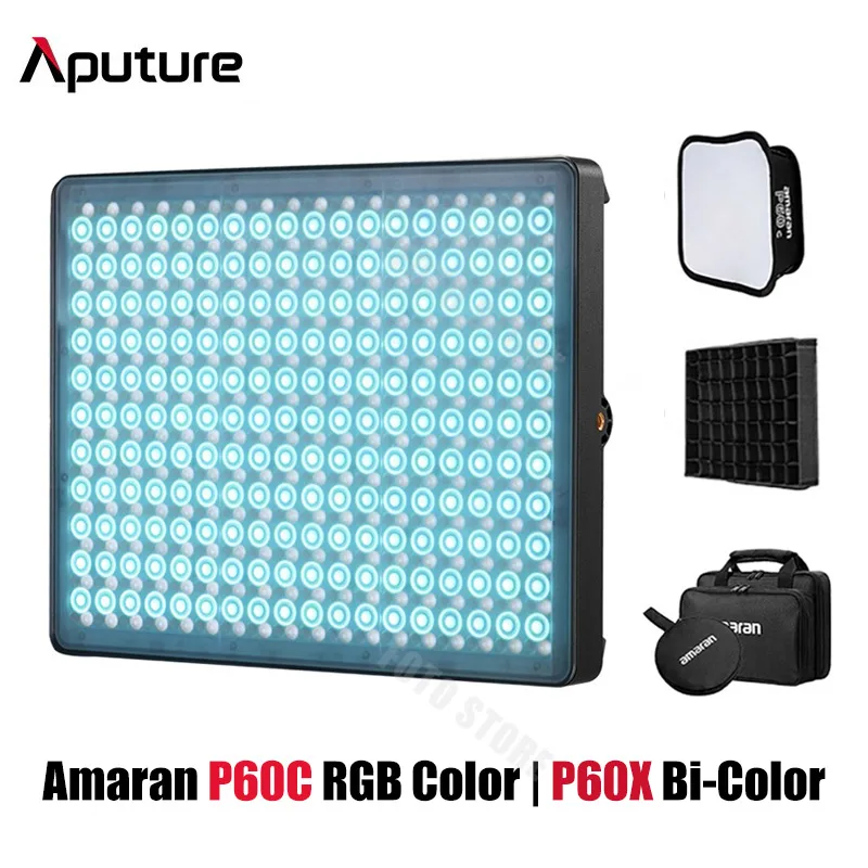 Aputure Amaran P60c RGB Full-color LED Panel Photography Light P60x Bi-color 2500K-7500K Studio Lighting
Aputure Amaran P60c RGB Full-color LED Panel Photography Light P60x Bi-color 2500K-7500K Studio Lighting