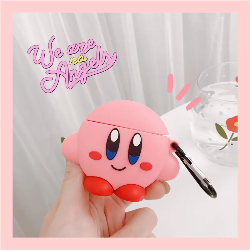 

3D Earphone Cases for AirPods 2 Case Cute Elf Ball Cartoon for Apple Air Pods Protect Cover for Earpods Earbuds Case Ring Strap