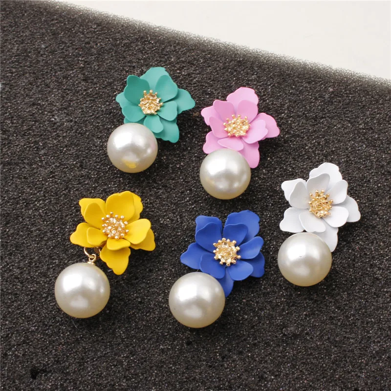 Fashion Korean Romantic Flower Stud Earrings Sweet Red Flower Spherical Imitated Pearl Earrings for Women Gift Jewelry
Fashion Korean Romantic Flower Stud Earrings Sweet Red Flower Spherical Imitated Pearl Earrings for Women Gift Jewelry