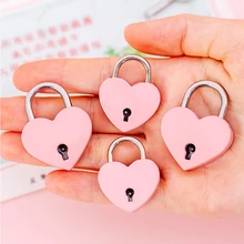 Creative Love Padlock Portable Mini Small Lock Vintage Lock Luggage Lock Key Lock Pink Romantic Valentine'S Day Present With Key
Creative Love Padlock Portable Mini Small Lock Vintage Lock Luggage Lock Key Lock Pink Romantic Valentine'S Day Present With Key