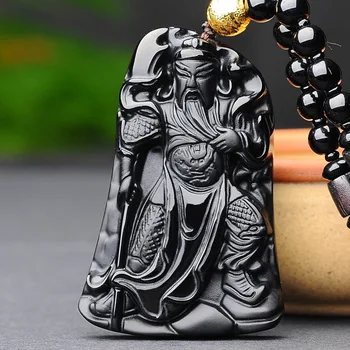 High-end boutique Natural Obsidian Pendant with Beads Chain Guan Gong Guan Yu Hold Broadsword Knight Pendant Necklace
High-end boutique Natural Obsidian Pendant with Beads Chain Guan Gong Guan Yu Hold Broadsword Knight Pendant Necklace