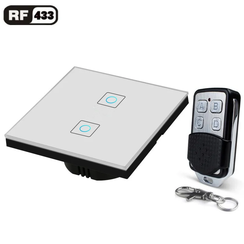 RF433 Remote Switch EU Standard Touch Switch,1/2/3 Gang Wall Light Led Remote control switch,Luxury Tempered Glass Crystal Panel
RF433 Remote Switch EU Standard Touch Switch,1/2/3 Gang Wall Light Led Remote control switch,Luxury Tempered Glass Crystal Panel