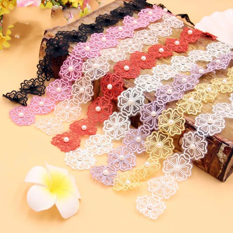 15Yards Pearl Flowers Embroidered Lace Trim 3cm Width Floral Patches Applique Fabric DIY Sewing Supplies Craft Free Shipping
15Yards Pearl Flowers Embroidered Lace Trim 3cm Width Floral Patches Applique Fabric DIY Sewing Supplies Craft Free Shipping