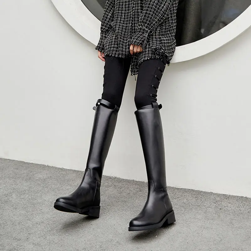 Timalina Women's Knee-high Boots Motorcycle Boots Round Toe Handmade Classic Pointed Toe European and American Fashion Winter
Timalina Women's Knee-high Boots Motorcycle Boots Round Toe Handmade Classic Pointed Toe European and American Fashion Winter