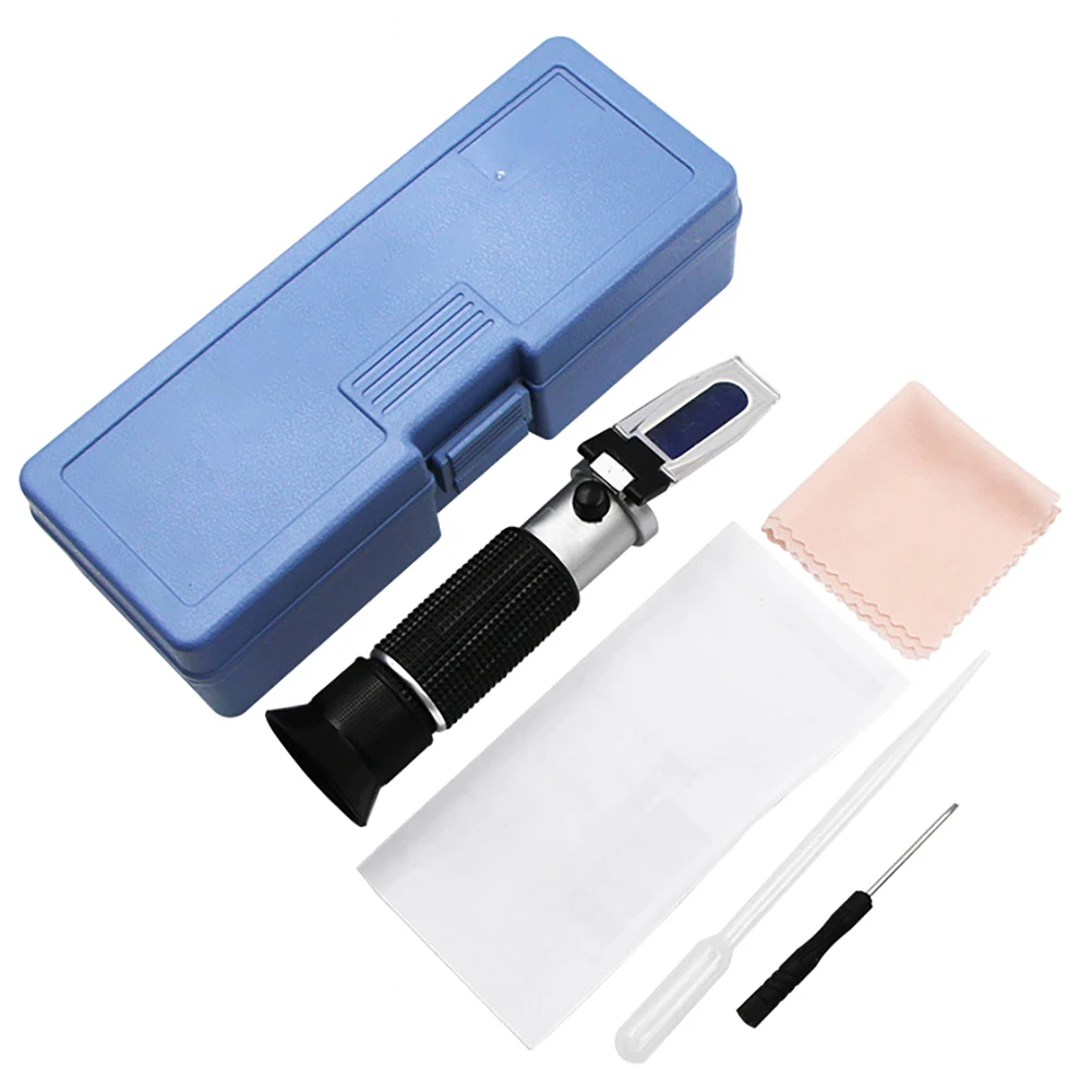 Refractometer 0~32% Optical Sugar Food Beverages Drink Juice ATC Content Meter Tool Test Handheld Measuring Tester
Refractometer 0~32% Optical Sugar Food Beverages Drink Juice ATC Content Meter Tool Test Handheld Measuring Tester