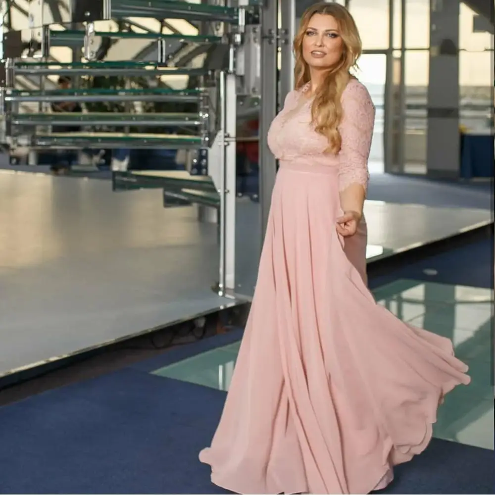 Evening Dress Pink A-Line Long Sleeve 2002 Floor Length Chiffon Lace Appliques Gorgeous Floor Length For Women Party Formal Gown
Evening Dress Pink A-Line Long Sleeve 2002 Floor Length Chiffon Lace Appliques Gorgeous Floor Length For Women Party Formal Gown