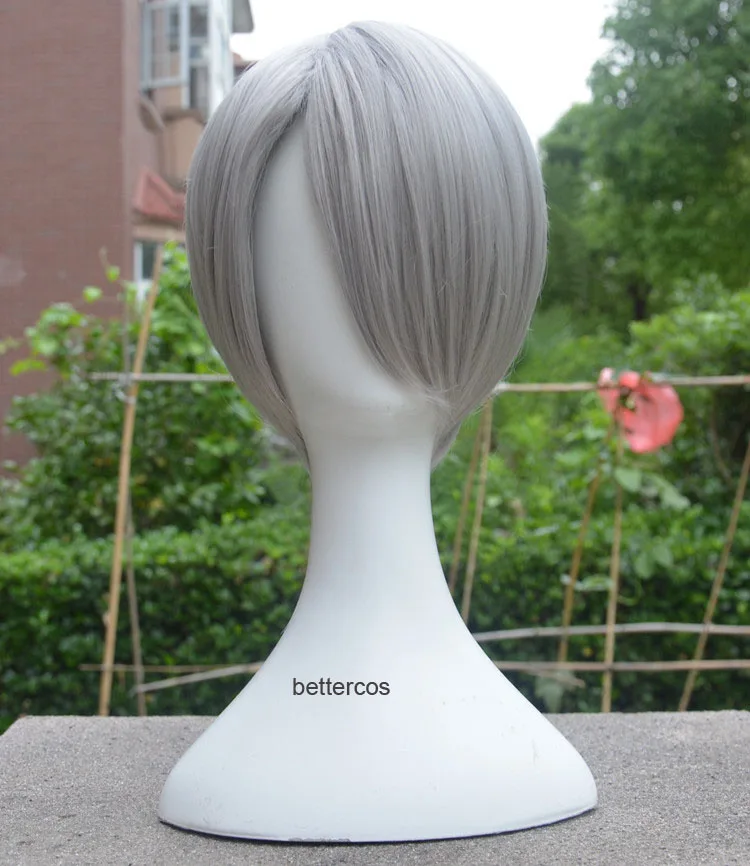 Yuri!!! on Ice Victor Nikiforov Cosplay Wigs Short Gray Mixed Heat Resistant Synthetic Hair Wig + Wig Cap
Yuri!!! on Ice Victor Nikiforov Cosplay Wigs Short Gray Mixed Heat Resistant Synthetic Hair Wig + Wig Cap