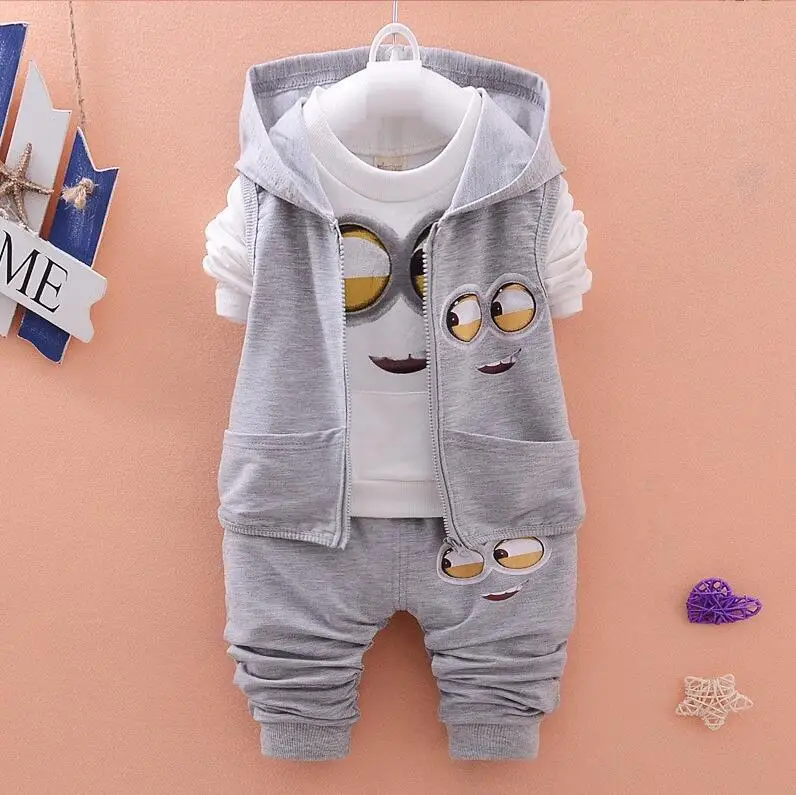 Hot Sale Baby Girls Boys Clothing Sets Children Spring And Autumn Cartoon Printing Suits Hooded Vest +T Shirt +Pants 3Pcs 1-4 Y
Hot Sale Baby Girls Boys Clothing Sets Children Spring And Autumn Cartoon Printing Suits Hooded Vest +T Shirt +Pants 3Pcs 1-4 Y
