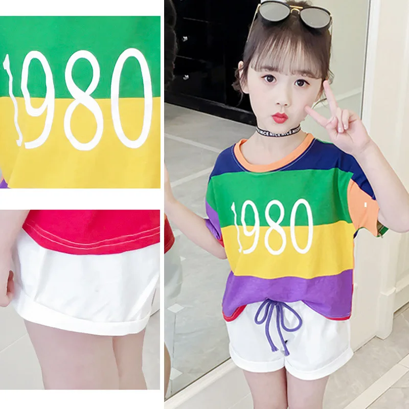 Childrenswear Children Summer Wear Set 2019 New Style Summer off-Shoulder Middle And Large Girls Fashion Solid Color Western Sty
Childrenswear Children Summer Wear Set 2019 New Style Summer off-Shoulder Middle And Large Girls Fashion Solid Color Western Sty