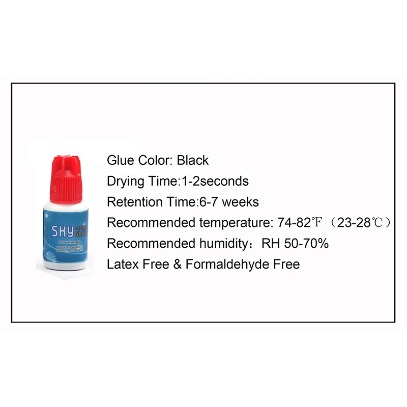 1 Bottle 5ml Sky Eyelash Extension Glue 1-2S Fast Drying Korea Glue Lasting Most Powerful Glue Eyelash Extenion for Building
1 Bottle 5ml Sky Eyelash Extension Glue 1-2S Fast Drying Korea Glue Lasting Most Powerful Glue Eyelash Extenion for Building