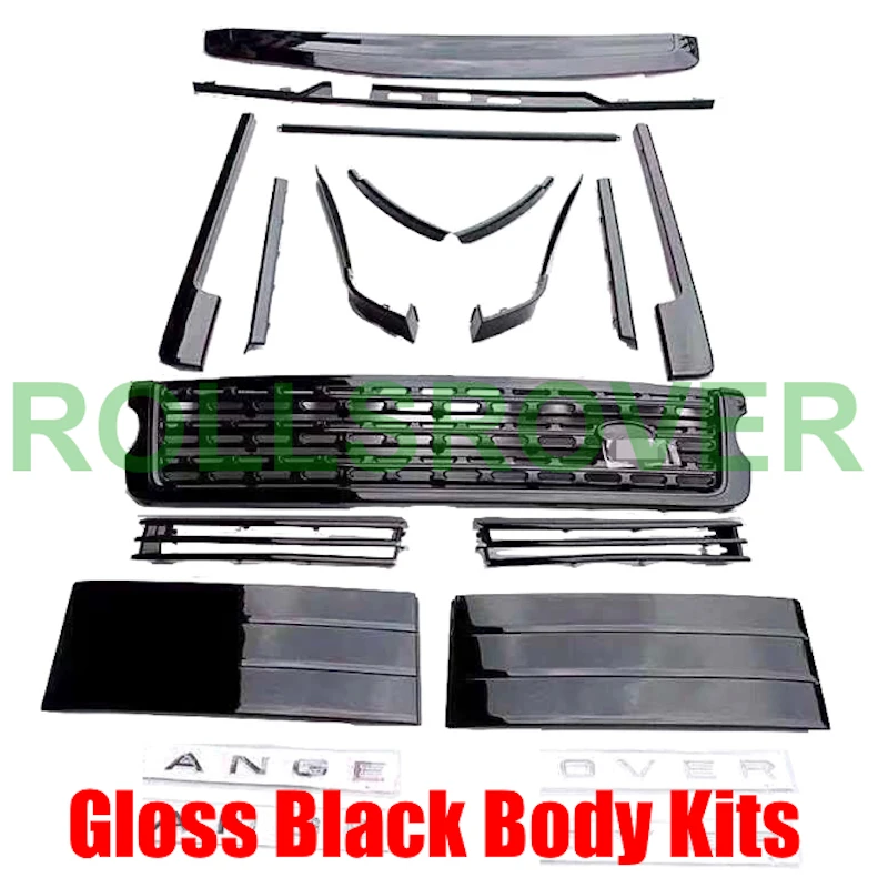 

RollsRover Exterior Gloss Black Grille Molding Vents Kits For Range Rover 2013-2017 Styling Body Kits 18PCS Set