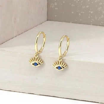 LOZRUNVE ITurkish Jewelry Delicate Blue Stone Sapphire Huggie Evil Eye Hoop Earring 925 Silver
LOZRUNVE ITurkish Jewelry Delicate Blue Stone Sapphire Huggie Evil Eye Hoop Earring 925 Silver
