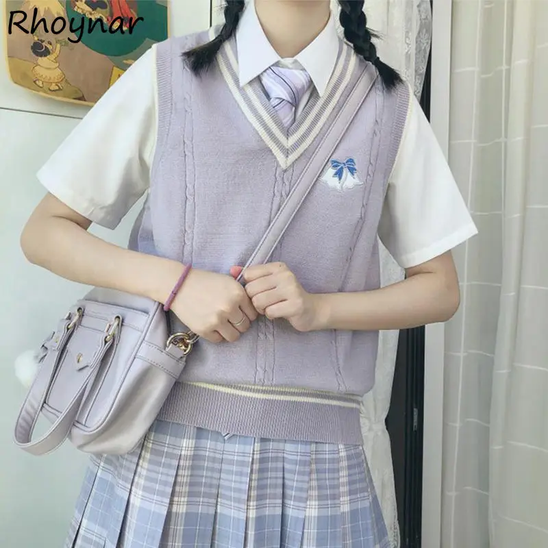 Sweater Vest Women Embroidery Design Kawaii Sweet College Stylish All Match Streetwear Leisure Striped Popular Loose Female Ins
Sweater Vest Women Embroidery Design Kawaii Sweet College Stylish All Match Streetwear Leisure Striped Popular Loose Female Ins