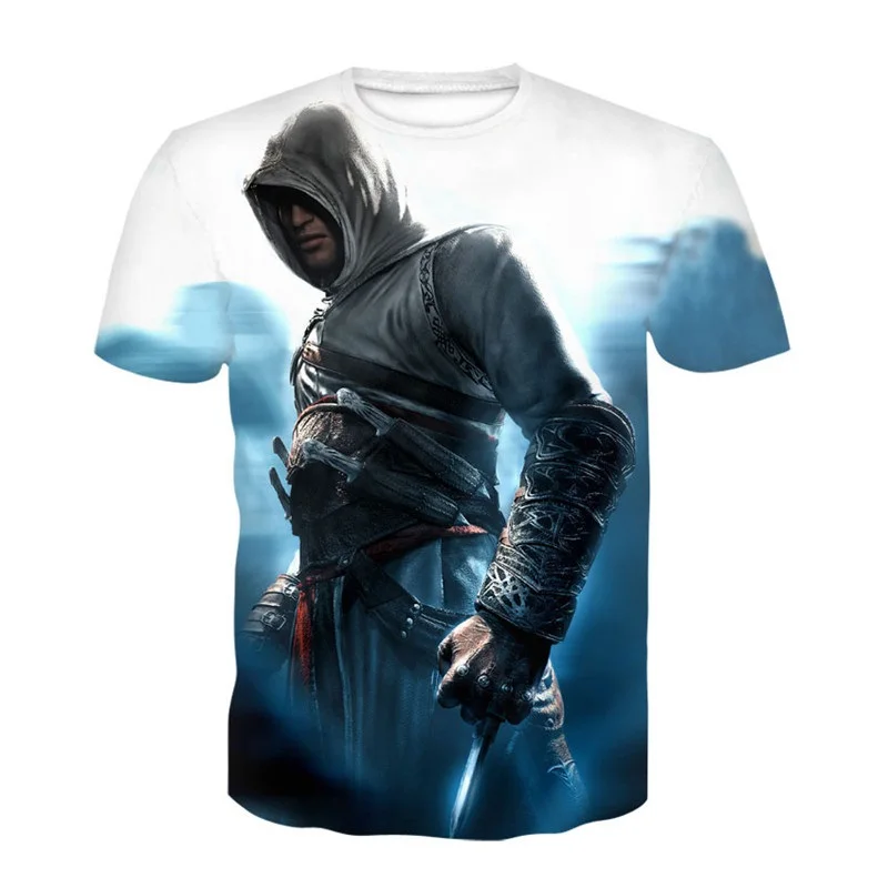 Детская одежда с 3D принтом Assassin's Creed футболка короткими рукавами для мальчиков