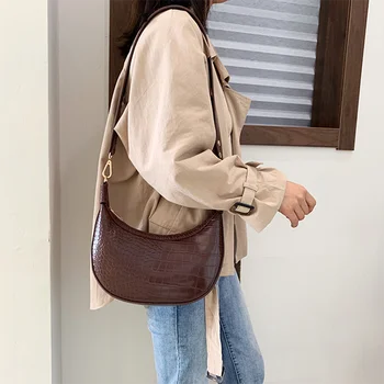 LILY QUEEN Women Luxury Shoulder Bags Crossbody Messenger Alligator Leather Dumpling Shape Girls Handbags and Purses Half Moon
LILY QUEEN Women Luxury Shoulder Bags Crossbody Messenger Alligator Leather Dumpling Shape Girls Handbags and Purses Half Moon