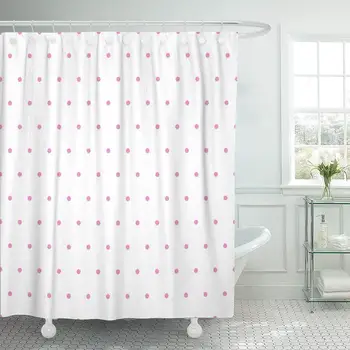 Pink Abstract Polka Dot Random Dotted Collection Patterns Polkadots Shower Curtain Waterproof Polyester Fabric 72 x 72 Inches 
Pink Abstract Polka Dot Random Dotted Collection Patterns Polkadots Shower Curtain Waterproof Polyester Fabric 72 x 72 Inches