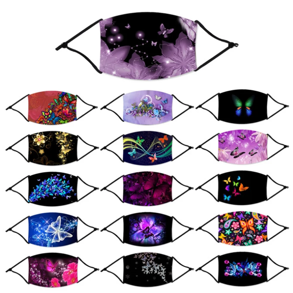 Adult Face Cover Protect Unisex Cotton Dustproof Reusable Butterfly Printing PM2.5 Filters Mouth Cover Fabric Mouth Cover
Adult Face Cover Protect Unisex Cotton Dustproof Reusable Butterfly Printing PM2.5 Filters Mouth Cover Fabric Mouth Cover