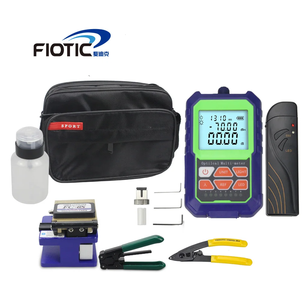 Fiber Optic FTTH Tool Kit Fiber Cleaver FC6S mini Optical Power Meter Visual Fault Locator 5MW 15MW Wire Stripper Miller Clamp 
Fiber Optic FTTH Tool Kit Fiber Cleaver FC6S mini Optical Power Meter Visual Fault Locator 5MW 15MW Wire Stripper Miller Clamp