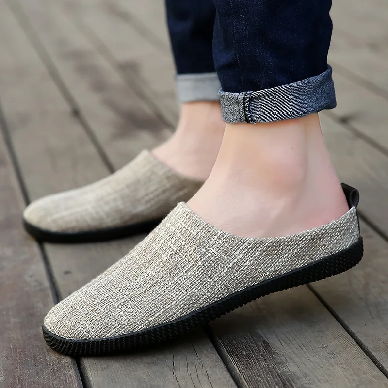 Summer Linen Slippers Men Cool Sandals Sandals Breathable Lazy Semi-Slipper Korean-style Trend Porous Shoes Men's
Summer Linen Slippers Men Cool Sandals Sandals Breathable Lazy Semi-Slipper Korean-style Trend Porous Shoes Men's