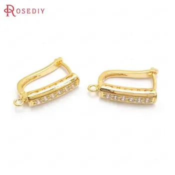 (37211)4PCS 19MM 24K Gold Color Brass and Zircon Rectangle Stud Earrings Pins Earrings Clasps Jewelry Making Supplies Findings
(37211)4PCS 19MM 24K Gold Color Brass and Zircon Rectangle Stud Earrings Pins Earrings Clasps Jewelry Making Supplies Findings