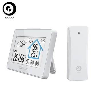 Digoo DG-TH8380 Wireless Thermometer Hygrometer Touch Screen Weather Station Thermometer Outdoor Forecast Sensor Clock
Digoo DG-TH8380 Wireless Thermometer Hygrometer Touch Screen Weather Station Thermometer Outdoor Forecast Sensor Clock