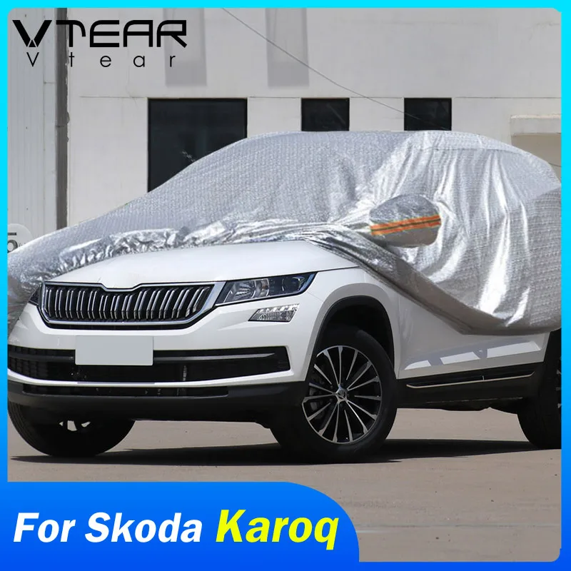 

Vtear For Skoda Karoq Car Covers Dust Resistant Sun Protection Ice Rain Protective Outdoor Full Auto Exterior Parts Accessories