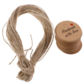 100Pcs Handmade with Love Labels Hang Tags Blank Kraft Paper with 20m String Tag Labels Party christmas Favors Gifts
100Pcs Handmade with Love Labels Hang Tags Blank Kraft Paper with 20m String Tag Labels Party christmas Favors Gifts