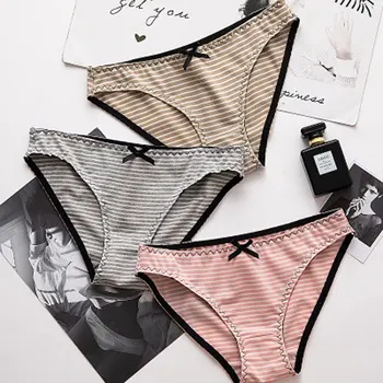 TOP new simple striped underwear cotton low waist triangle girl underwear cute comfortable underwear ladies underwear 
TOP new simple striped underwear cotton low waist triangle girl underwear cute comfortable underwear ladies underwear