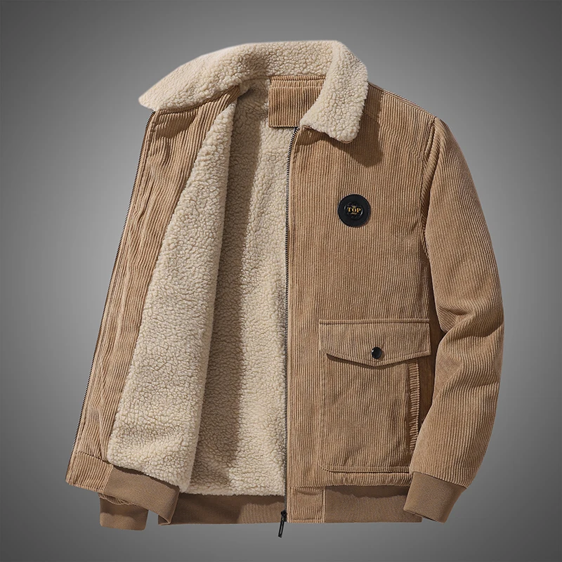 Winter Warm Thicken Corduroy Jackets Men Fur Collar Khaki Coat 2021 New Casual Solid Color Loose All-match Fleece Thermal Parkas
Winter Warm Thicken Corduroy Jackets Men Fur Collar Khaki Coat 2021 New Casual Solid Color Loose All-match Fleece Thermal Parkas