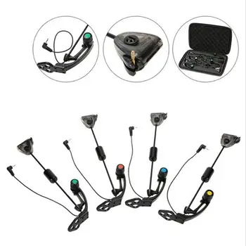 Durable Fishing Bite Alarm Multi-function 4pcs Fishing Swinger Set Bite Alarm Hanger 4 Colors LED Illuminated Indicator
Durable Fishing Bite Alarm Multi-function 4pcs Fishing Swinger Set Bite Alarm Hanger 4 Colors LED Illuminated Indicator