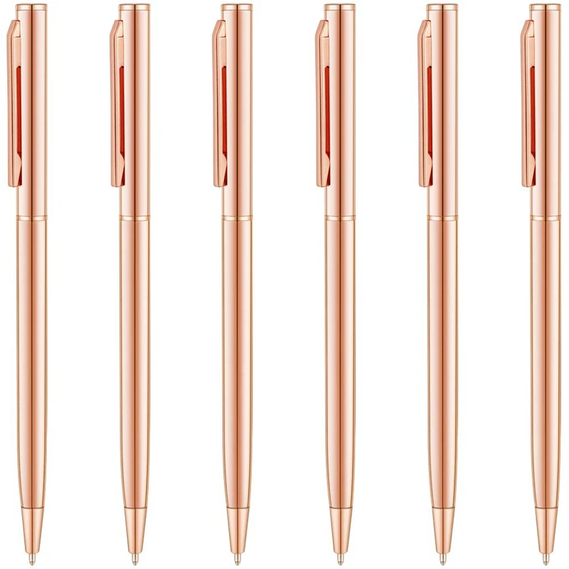 Slim Metallic Retractable Ballpoint Pens - Rose Gold, Nice Gift for Uniform Office Students Teachers Wedding Christmas, Medium P
Slim Metallic Retractable Ballpoint Pens - Rose Gold, Nice Gift for Uniform Office Students Teachers Wedding Christmas, Medium P