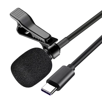Phone Microphone with Collar Clip Omnidirectional Condenser Microphone for Type C Interview Vlog Live PR Sale
Phone Microphone with Collar Clip Omnidirectional Condenser Microphone for Type C Interview Vlog Live PR Sale