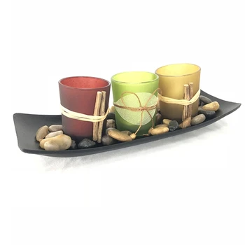 Natural Candlescape Set, 3 Decorative Candle Holders, Rocks And Tray Home Decor Bathroom Table Centerpieces Decor Accessories
Natural Candlescape Set, 3 Decorative Candle Holders, Rocks And Tray Home Decor Bathroom Table Centerpieces Decor Accessories