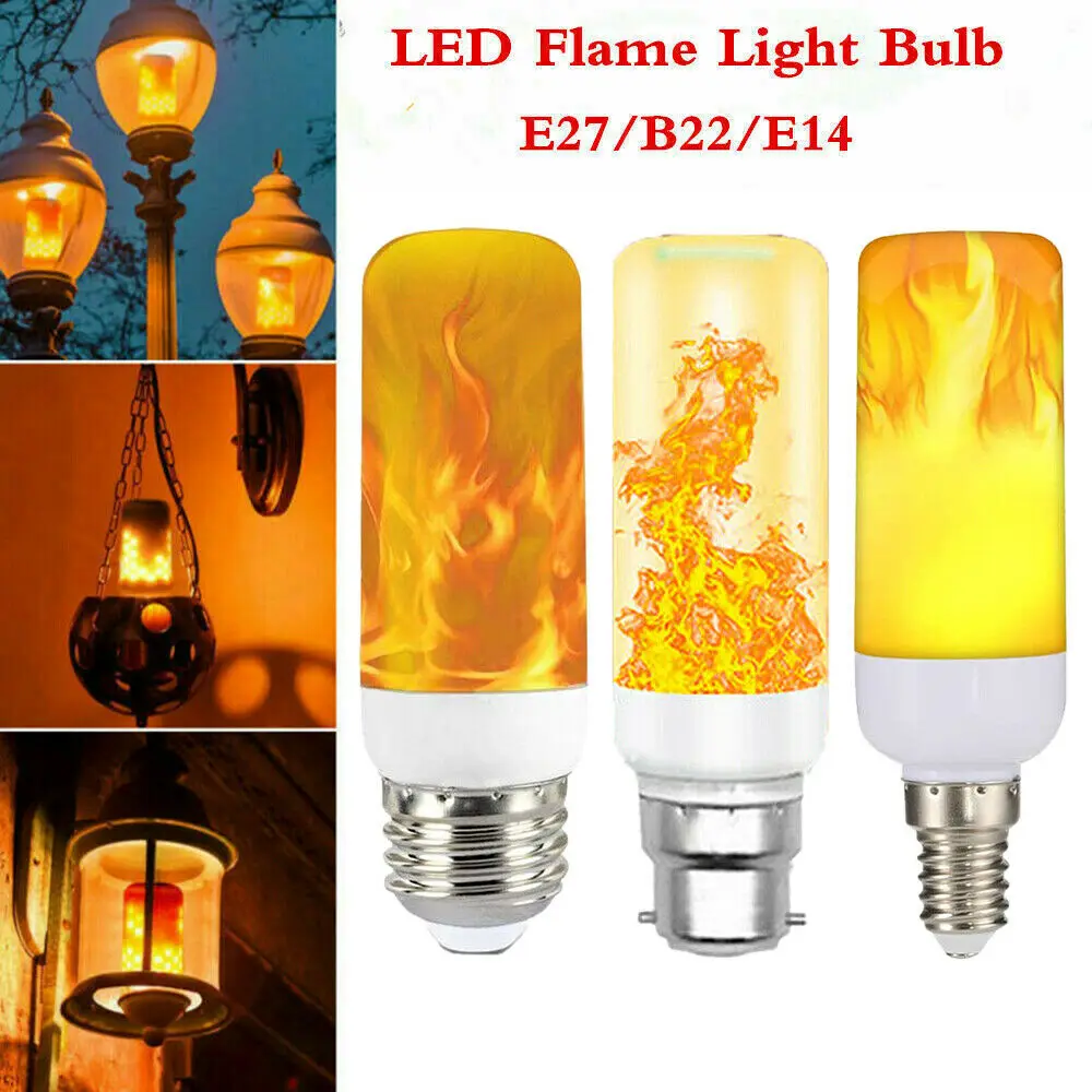 4 Modes E14 E27 B22 LED Flame Effective Light Bulbs Emulation Fire Light Bulbs with Warm Yellow Light Decorative Lamp
4 Modes E14 E27 B22 LED Flame Effective Light Bulbs Emulation Fire Light Bulbs with Warm Yellow Light Decorative Lamp