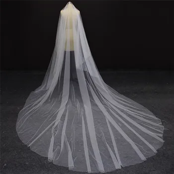 Real Photos One layer 4 Meters Long Plain Tulle Wedding Veil Beautiful Bridal Veil Custom Made
Real Photos One layer 4 Meters Long Plain Tulle Wedding Veil Beautiful Bridal Veil Custom Made