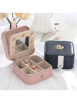 Travel Leather Jewelry Organizer Display Earrings Rings Necklace Storage Case Jewellery Box for Women Girls
Travel Leather Jewelry Organizer Display Earrings Rings Necklace Storage Case Jewellery Box for Women Girls