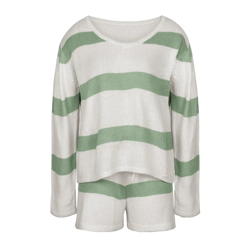 Women's Fall Sets Female Spring Autumn Casual Long Sleeve Round Neck Color Stripe Splice Drawstring Tops Plus Shorts Sets
Women's Fall Sets Female Spring Autumn Casual Long Sleeve Round Neck Color Stripe Splice Drawstring Tops Plus Shorts Sets