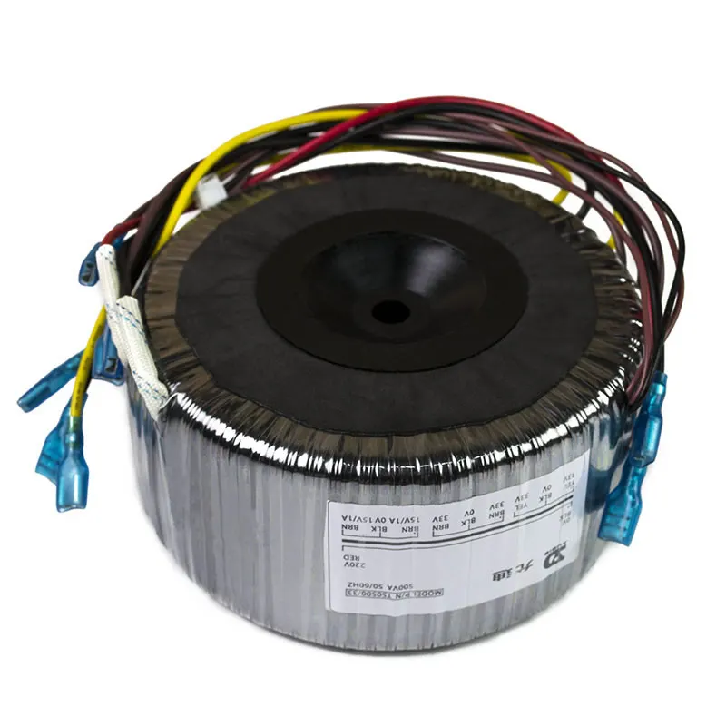 

500W 220v to double 33v two sets of double 15v single 12v pure copper wire fever advanced toroidal transformer,size 137 * 70mm