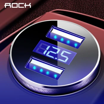 ROCK 5V 3.4A Metal 3.1A LED Display Dual USB Car Charger Universal Mobile Phone Aluminum Car-Charger for iPhone Xiaomi Samsung
ROCK 5V 3.4A Metal 3.1A LED Display Dual USB Car Charger Universal Mobile Phone Aluminum Car-Charger for iPhone Xiaomi Samsung