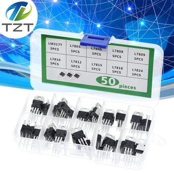 TZT LM317T L7805 L7806 L7808 L7809 L7810 L7812 L7815 L7818 L7824 Transistor Assortment Kit 10value 50pcs Voltage Regulator Box 
TZT LM317T L7805 L7806 L7808 L7809 L7810 L7812 L7815 L7818 L7824 Transistor Assortment Kit 10value 50pcs Voltage Regulator Box