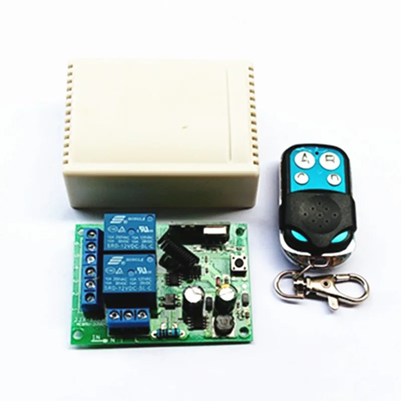 433Mhz universal wireless remote control switch AC 250V 110V 220V 2-channel relay receiver module and 2 RF 433 Mhz1527 learning
433Mhz universal wireless remote control switch AC 250V 110V 220V 2-channel relay receiver module and 2 RF 433 Mhz1527 learning