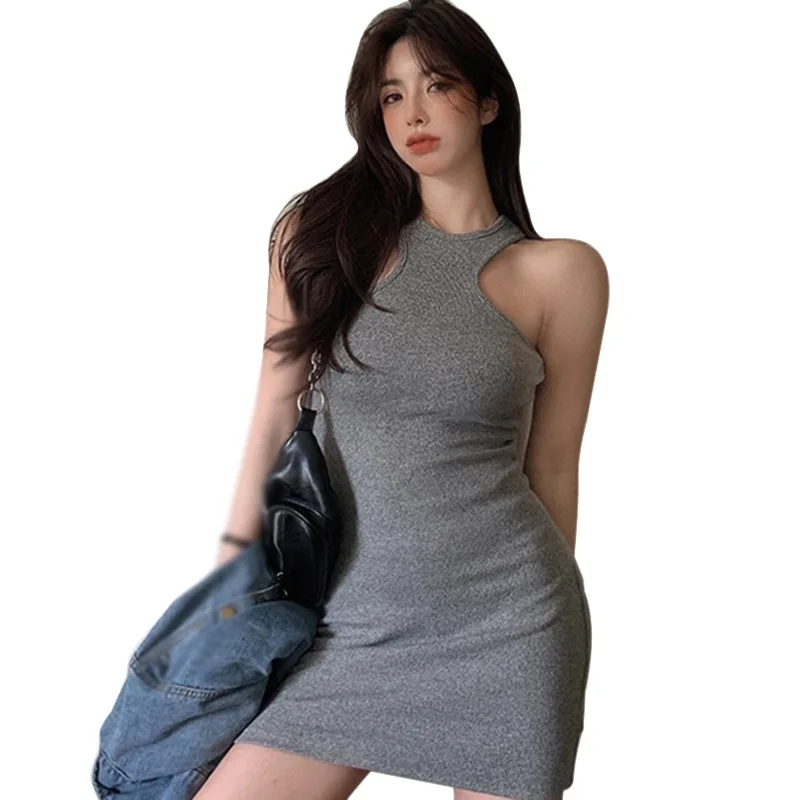 Women's Solid O-Neck Slim Casual Sleeveless Tank Dresses Sexy Solid Color Summer Vestidos New
Women's Solid O-Neck Slim Casual Sleeveless Tank Dresses Sexy Solid Color Summer Vestidos New