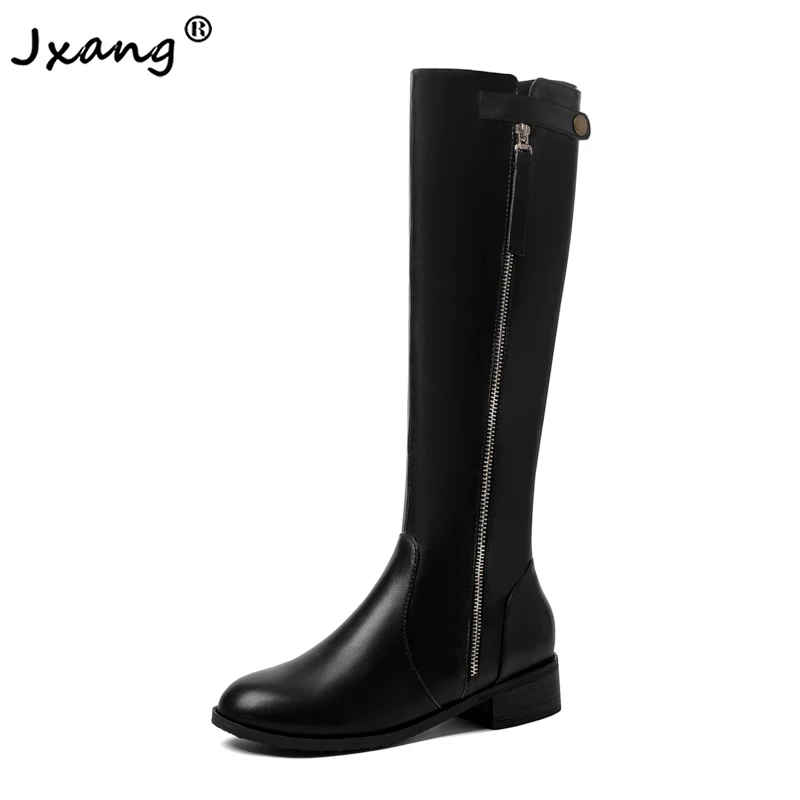 JXANG New Hot sale fashion high quality long boots for women sexy Stovepipe long boots Knee high heels women boots size 34-43 
JXANG New Hot sale fashion high quality long boots for women sexy Stovepipe long boots Knee high heels women boots size 34-43