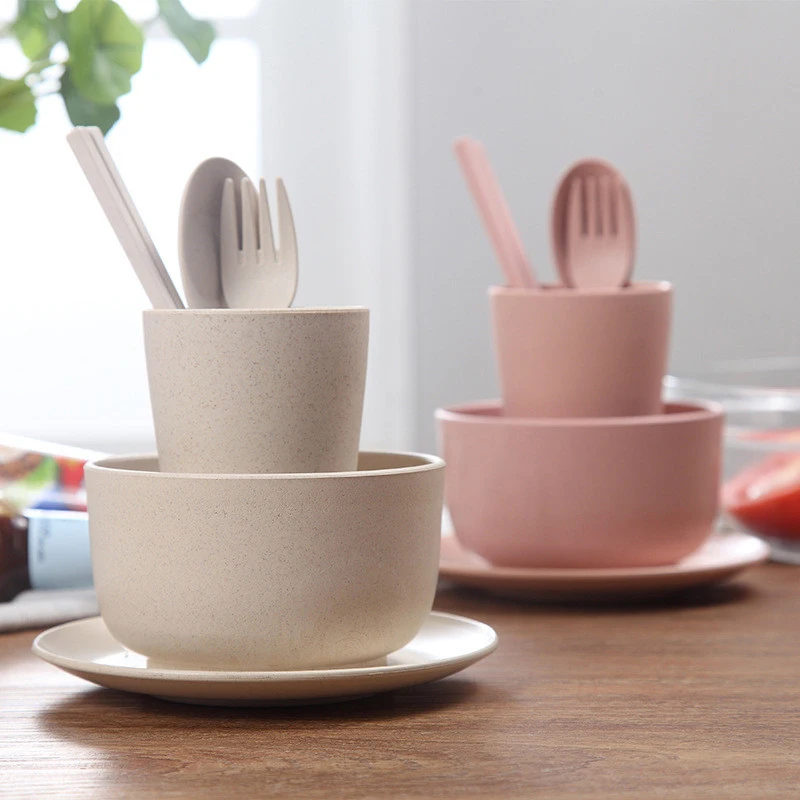 6pcs/set Baby Children Tableware Set Tableware Wheat Straw Household Dishware Set Simple Dishes Salad Soup Bowl Steak Plate
6pcs/set Baby Children Tableware Set Tableware Wheat Straw Household Dishware Set Simple Dishes Salad Soup Bowl Steak Plate